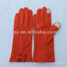 Smart Orange Farbe Iphone Gebrauch Wolle Stricken Touchscreen Handschuh